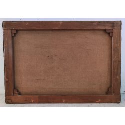 ANTICO QUADRO DIPINTO olio tela XIX sec GOLFO NAPOLI Mich. Colio POSILLIPO MARE