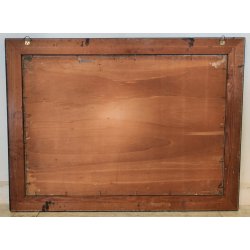 GRANDE ANTICO QUADRO DIPINTO olio tavola MARINA R. Vannini TRAMONTO PESCATORI