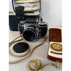 FOTOCAMERA EXAKTA Ihagee Dresden Varex IIa OBIETTIVO Zeiss Jena T 1:2,8 - 50 mm