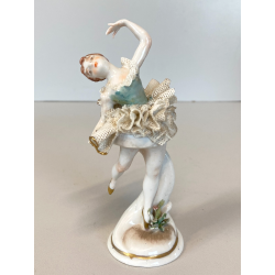 FIGURA STATUINA PORCELLANA Capodimonte BALLERINA PIZZO TUTù COLLEZIONE MANCANZE