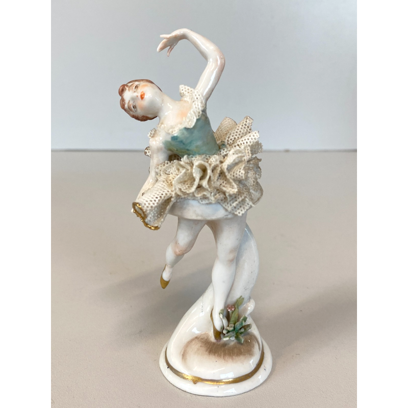 FIGURA STATUINA PORCELLANA Capodimonte BALLERINA PIZZO TUTù COLLEZIONE MANCANZE