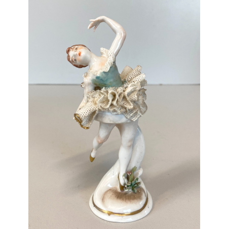 FIGURA STATUINA PORCELLANA Capodimonte BALLERINA PIZZO TUTù COLLEZIONE MANCANZE