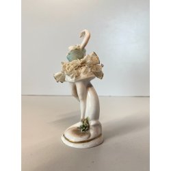 FIGURA STATUINA PORCELLANA Capodimonte BALLERINA PIZZO TUTù COLLEZIONE MANCANZE