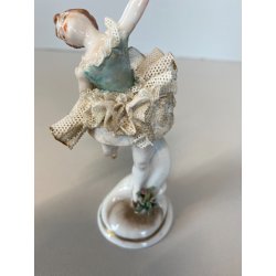 FIGURA STATUINA PORCELLANA Capodimonte BALLERINA PIZZO TUTù COLLEZIONE MANCANZE