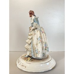 FIGURA STATUINA PORCELLANA Capodimonte FIORAIA PIZZO COLLEZIONE VINTAGE MANCANZE
