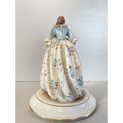 FIGURA STATUINA PORCELLANA Capodimonte FIORAIA PIZZO COLLEZIONE VINTAGE MANCANZE