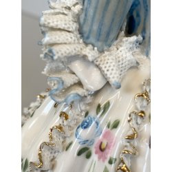 FIGURA STATUINA PORCELLANA Capodimonte FIORAIA PIZZO COLLEZIONE VINTAGE MANCANZE