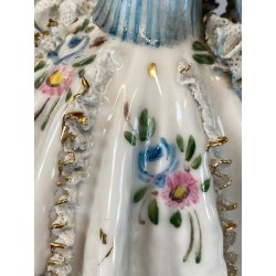 FIGURA STATUINA PORCELLANA Capodimonte FIORAIA PIZZO COLLEZIONE VINTAGE MANCANZE
