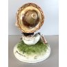 STATUINA PORCELLANA CAPODIMONTE T. Galli MESSICO BAMBINO SEDUTO con FLAUTO DANNI