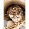 STATUINA PORCELLANA CAPODIMONTE T. Galli MESSICO BAMBINO SEDUTO con FLAUTO DANNI