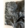 CALAMAIO BRONZO SCULTURA FIGURA ALLEGORICA FEMMINILE LEONE INIZIO XX sec 31cm/L
