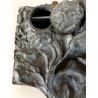 CALAMAIO BRONZO SCULTURA FIGURA ALLEGORICA FEMMINILE LEONE INIZIO XX sec 31cm/L