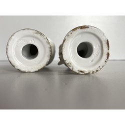 COPPIA BUSTO FANCIULLI SCULTURA CERAMICA BISCUIT Triade PBB Benacchio 7,2 cm/h