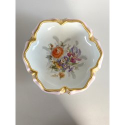 COPPA CENTROTAVOLA BOWL su 3 PIEDI Jammet Seignolles CERAMICA LIMOGES FRANCE