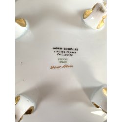 COPPA CENTROTAVOLA BOWL su 3 PIEDI Jammet Seignolles CERAMICA LIMOGES FRANCE
