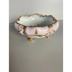 COPPA CENTROTAVOLA BOWL su 3 PIEDI Jammet Seignolles CERAMICA LIMOGES FRANCE