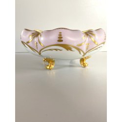 COPPA CENTROTAVOLA BOWL su 3 PIEDI Jammet Seignolles CERAMICA LIMOGES FRANCE