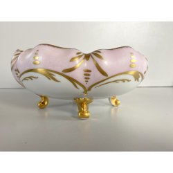 COPPA CENTROTAVOLA BOWL su 3 PIEDI Jammet Seignolles CERAMICA LIMOGES FRANCE