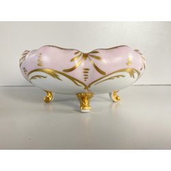 COPPA CENTROTAVOLA BOWL su 3 PIEDI Jammet Seignolles CERAMICA LIMOGES FRANCE