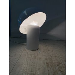 LAMPADA TAVALO ABATJOUR VINTAGE METALLO SMALTATO BIANCO DESIGN MODERNISTA '70s