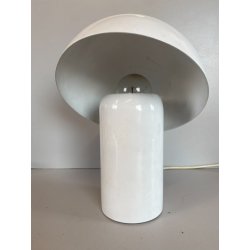 LAMPADA TAVALO ABATJOUR VINTAGE METALLO SMALTATO BIANCO DESIGN MODERNISTA '70s
