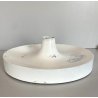 LAMPADA PARETE SOFFITTO a DISCO MODERNISTA METALLO LACCATO BIANCO ANNI '70 ø35cm