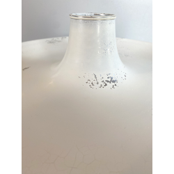 LAMPADA PARETE SOFFITTO a DISCO MODERNISTA METALLO LACCATO BIANCO ANNI '70 ø35cm