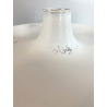 LAMPADA PARETE SOFFITTO a DISCO MODERNISTA METALLO LACCATO BIANCO ANNI '70 ø35cm