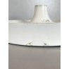 LAMPADA PARETE SOFFITTO a DISCO MODERNISTA METALLO LACCATO BIANCO ANNI '70 ø35cm