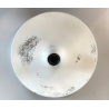 LAMPADA PARETE SOFFITTO a DISCO MODERNISTA METALLO LACCATO BIANCO ANNI '70 ø35cm