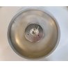 LAMPADA PARETE SOFFITTO a DISCO MODERNISTA METALLO LACCATO BIANCO ANNI '70 ø35cm