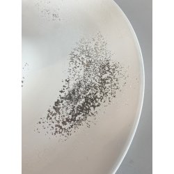LAMPADA PARETE SOFFITTO a DISCO MODERNISTA METALLO LACCATO BIANCO ANNI '70 ø35cm