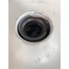 LAMPADA PARETE SOFFITTO a DISCO MODERNISTA METALLO LACCATO BIANCO ANNI '70 ø35cm