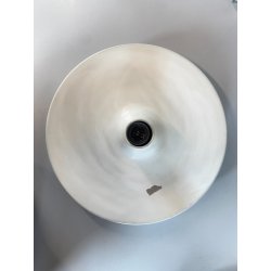 LAMPADA PARETE SOFFITTO a DISCO ROTONDA METALLO LACCATO BIANCO ø 35 cm ANNI '70