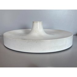 LAMPADA PARETE SOFFITTO a DISCO ROTONDA METALLO LACCATO BIANCO ø 35 cm ANNI '70