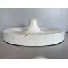 LAMPADA PARETE SOFFITTO a DISCO ROTONDA METALLO LACCATO BIANCO ø 35 cm ANNI '70
