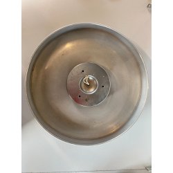 LAMPADA PARETE SOFFITTO a DISCO ROTONDA METALLO LACCATO BIANCO ø 35 cm ANNI '70