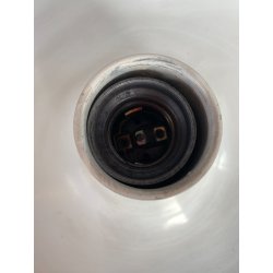 LAMPADA PARETE SOFFITTO a DISCO ROTONDA METALLO LACCATO BIANCO ø 35 cm ANNI '70