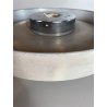 LAMPADA PARETE SOFFITTO a DISCO ROTONDA METALLO LACCATO BIANCO ø 35 cm ANNI '70