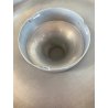 LAMPADA PARETE SOFFITTO a DISCO ROTONDA METALLO LACCATO BIANCO ø 35 cm ANNI '70