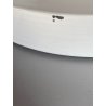 LAMPADA PARETE SOFFITTO a DISCO ROTONDA METALLO LACCATO BIANCO ø 35 cm ANNI '70