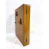 ARMADIETTO PORTACHIAVI PARETE VINTAGE SCATOLA LEGNO CHIARO 20 GANCI SERRATURA