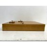 ARMADIETTO PORTACHIAVI PARETE VINTAGE SCATOLA LEGNO CHIARO 20 GANCI SERRATURA