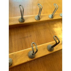 ARMADIETTO PORTACHIAVI PARETE VINTAGE SCATOLA LEGNO CHIARO 20 GANCI SERRATURA