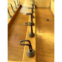 ARMADIETTO PORTACHIAVI PARETE VINTAGE SCATOLA LEGNO CHIARO 20 GANCI SERRATURA