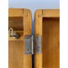 ARMADIETTO PORTACHIAVI PARETE VINTAGE SCATOLA LEGNO CHIARO 20 GANCI SERRATURA