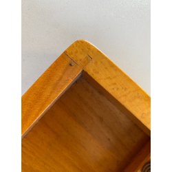 ARMADIETTO PORTACHIAVI PARETE VINTAGE SCATOLA LEGNO CHIARO 20 GANCI SERRATURA