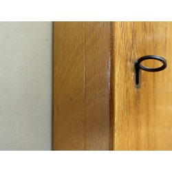 ARMADIETTO PORTACHIAVI PARETE VINTAGE SCATOLA LEGNO CHIARO 20 GANCI SERRATURA