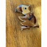 ARMADIETTO PORTACHIAVI PARETE VINTAGE SCATOLA LEGNO CHIARO 20 GANCI SERRATURA
