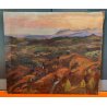 QUADRO DIPINTO olio tela Carlo Monti Arona PAESAGGIO TRAMONTO Lago Maggiore
